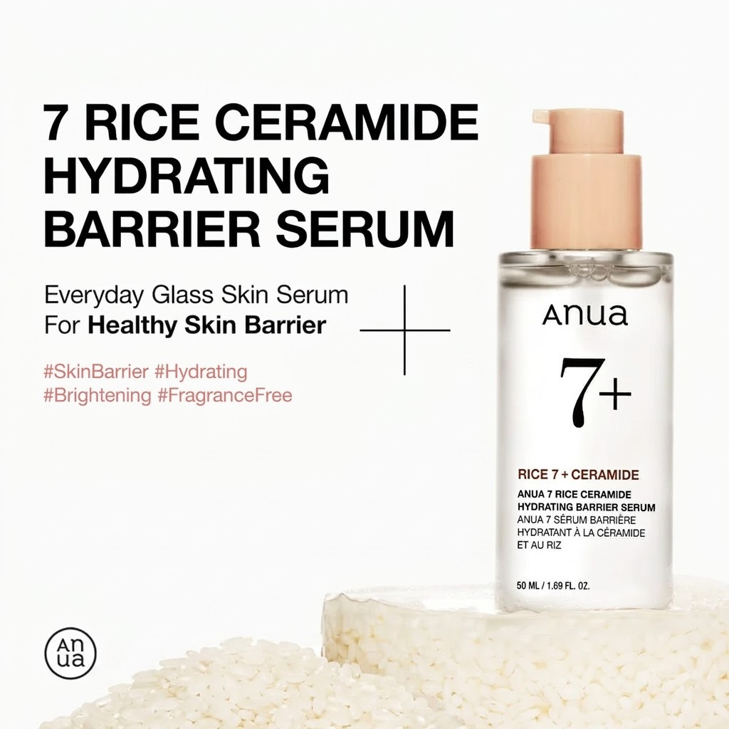 Anua Rice Ceramide 7 Hydrating Barrier Serum 50ml